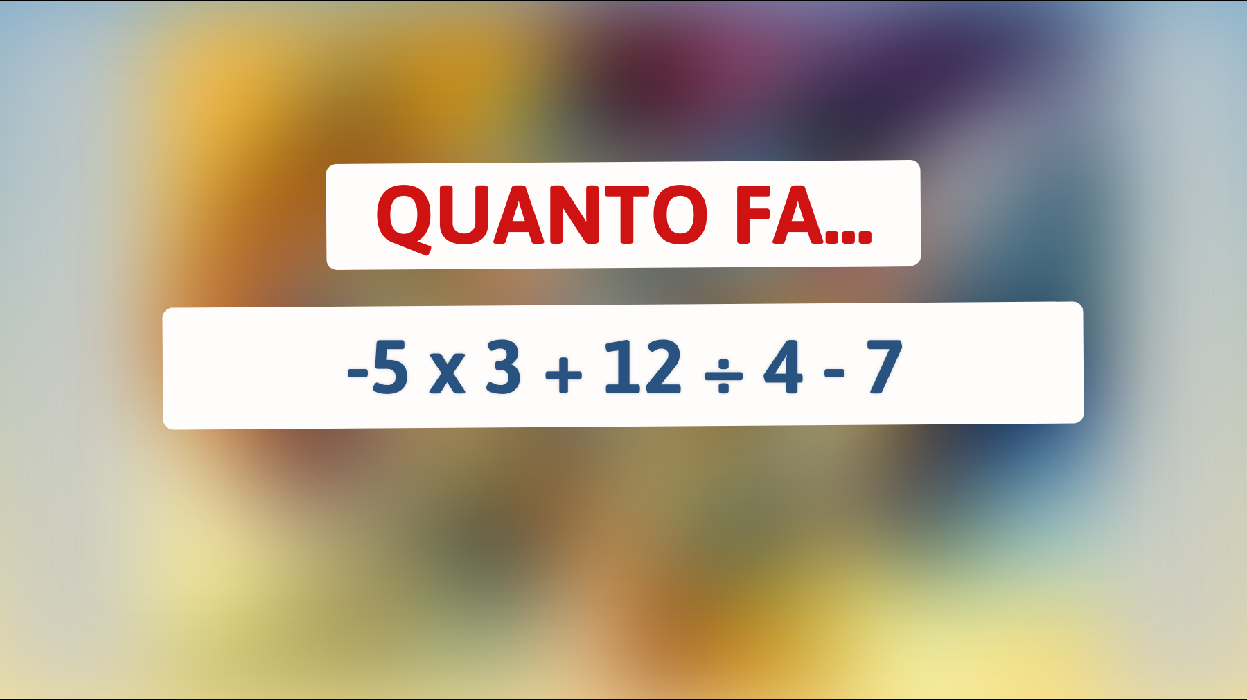 \"La sfida matematica che solo il 1% delle persone riesce a risolvere: sei abbastanza intelligente?\""