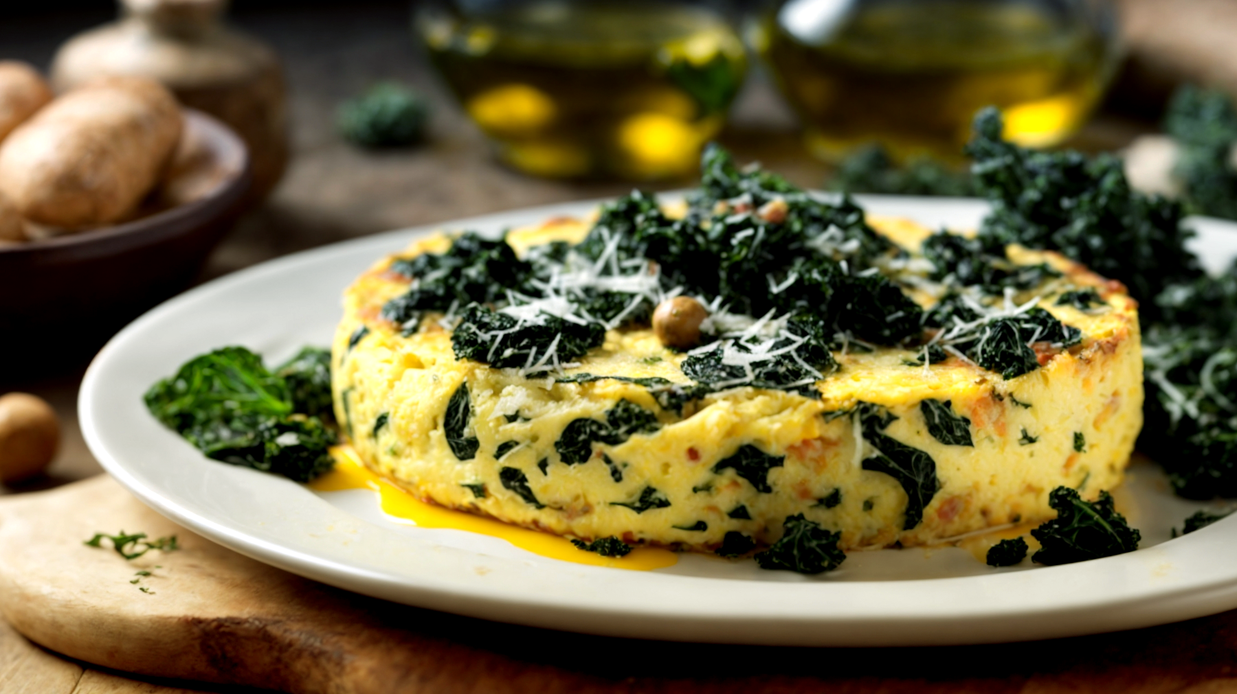 Frittata cavolo nero pecorino"