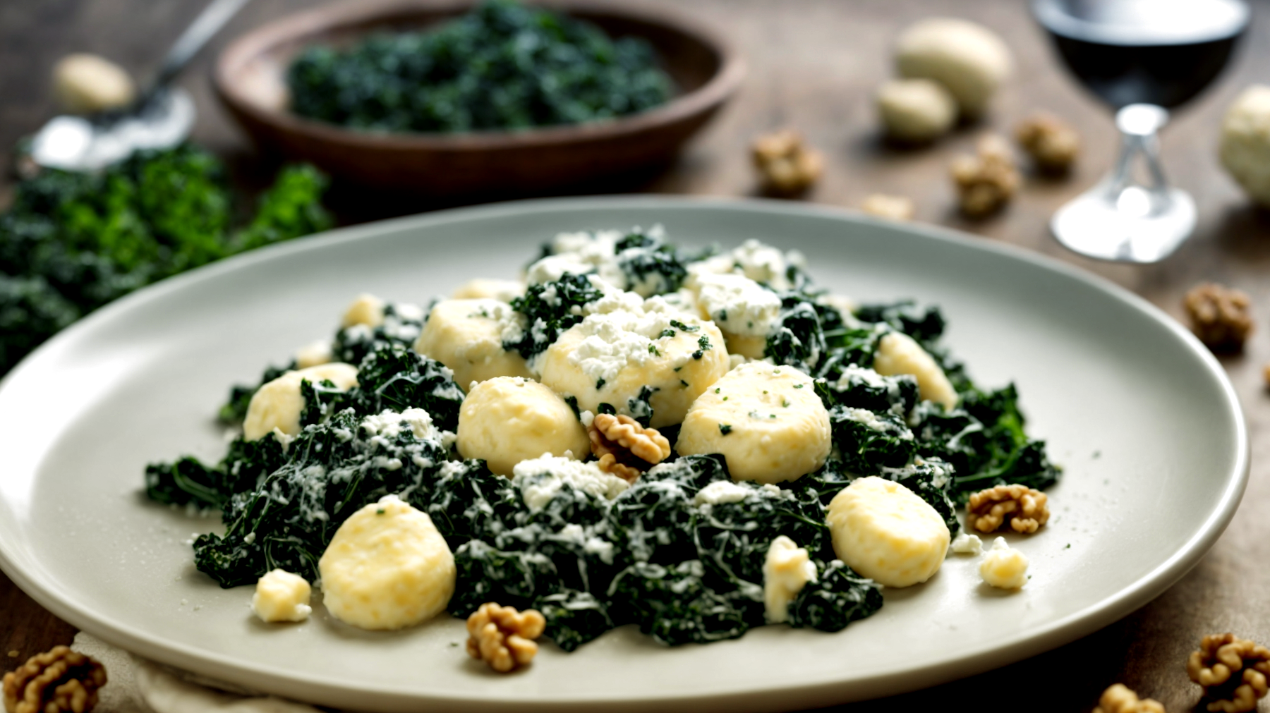 Gnocchi cavolo nero ricotta"