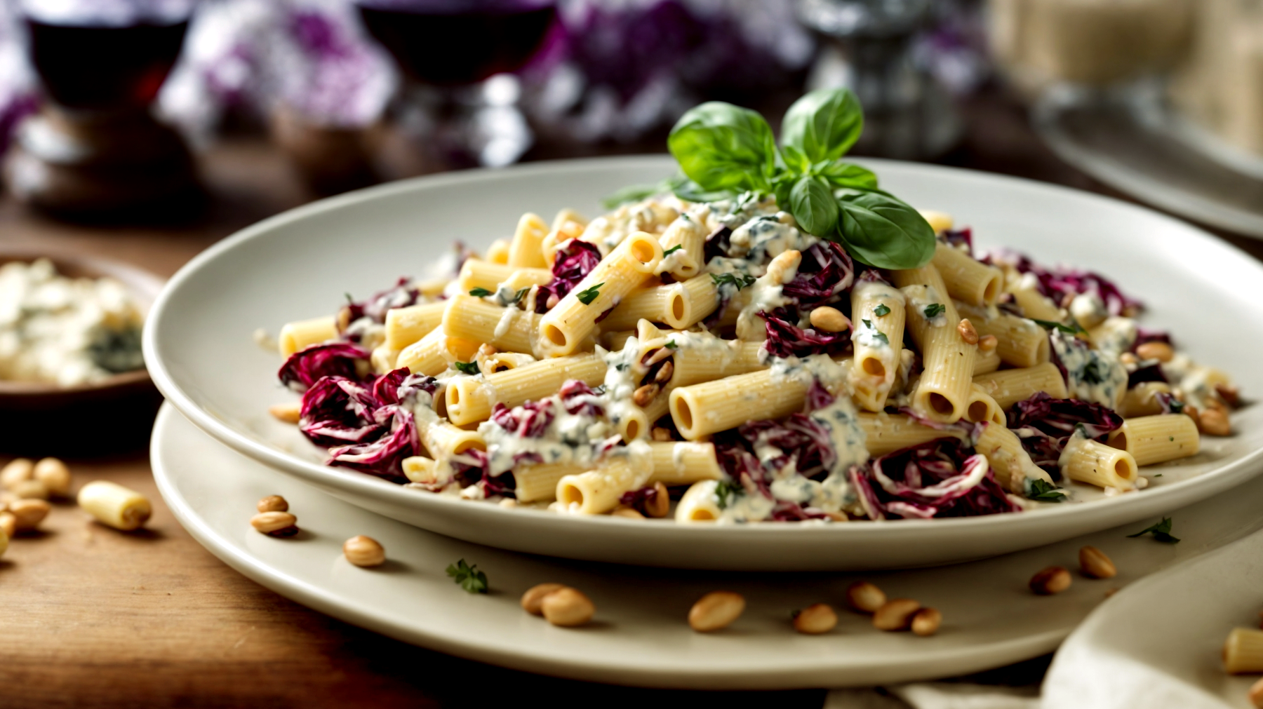 Rigatoni Radicchio Pinoli"