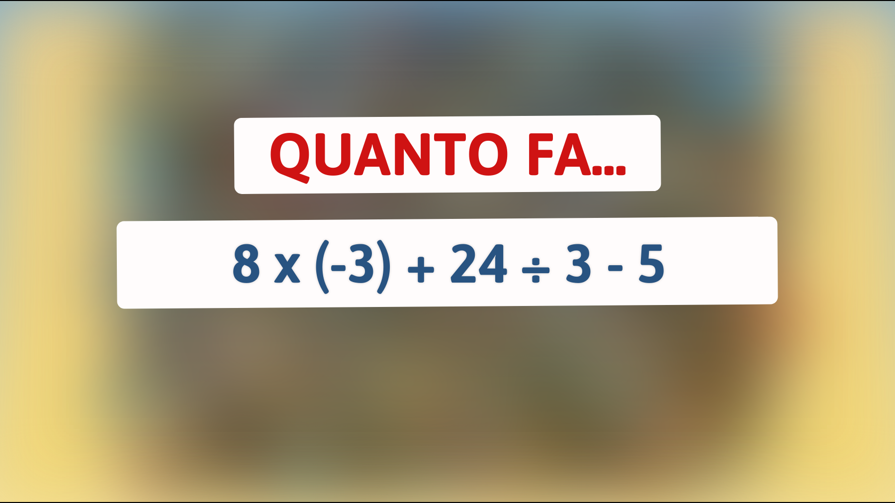 \"Riesci a risolvere il rompicapo matematico che solo i veri geni hanno decifrato? Mettiti alla prova ora!\""