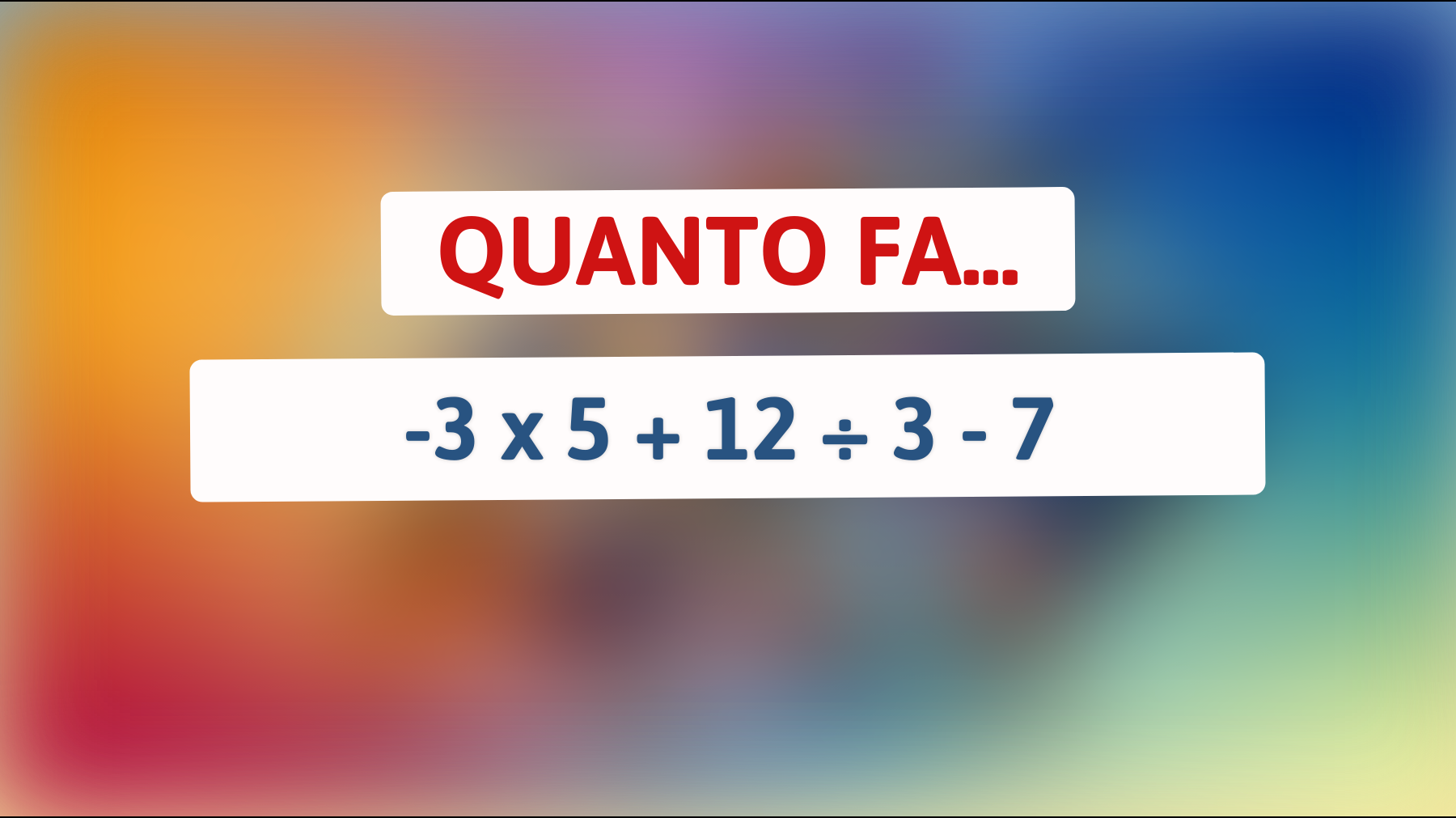 \"Sei abbastanza intelligente da risolvere questo enigma matematico che confonde la rete?\""