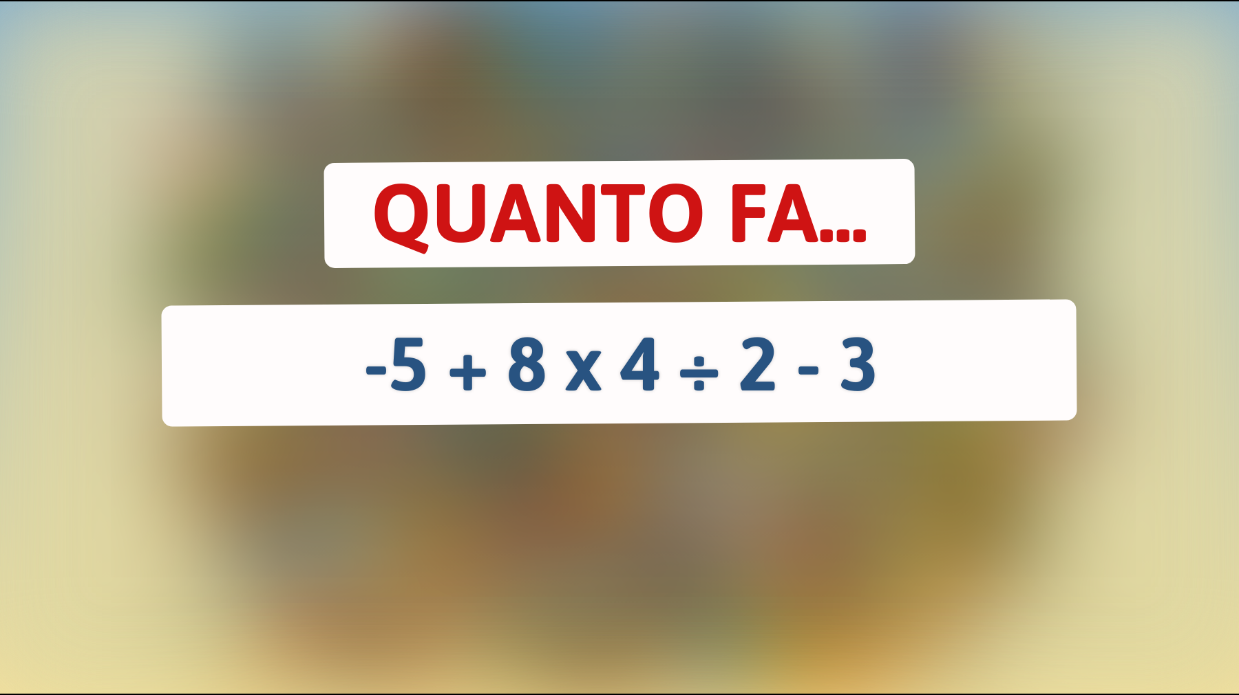 \"Solo i geni risolvono questa sfida matematica: scopri se sei tra loro!\""