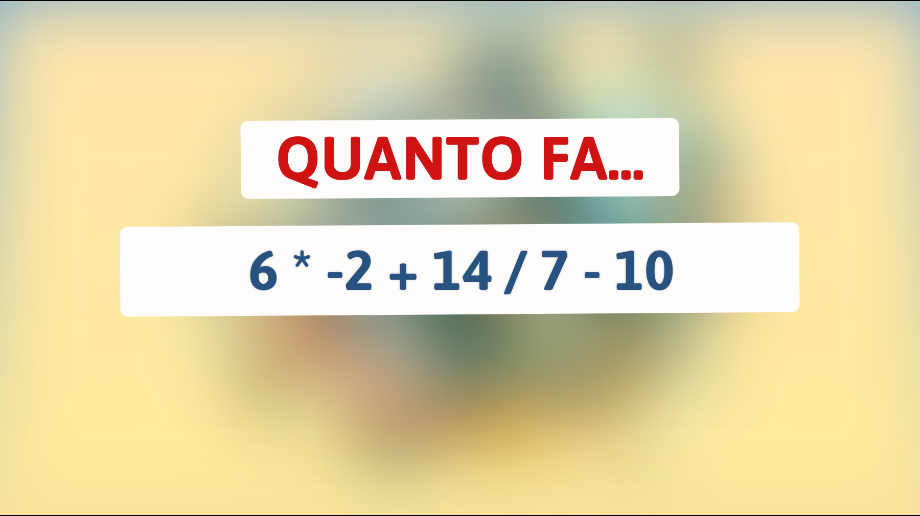 \"Solo i veri geni possono risolvere questo semplice enigma matematico! Riuscirai a trovare la risposta?\""