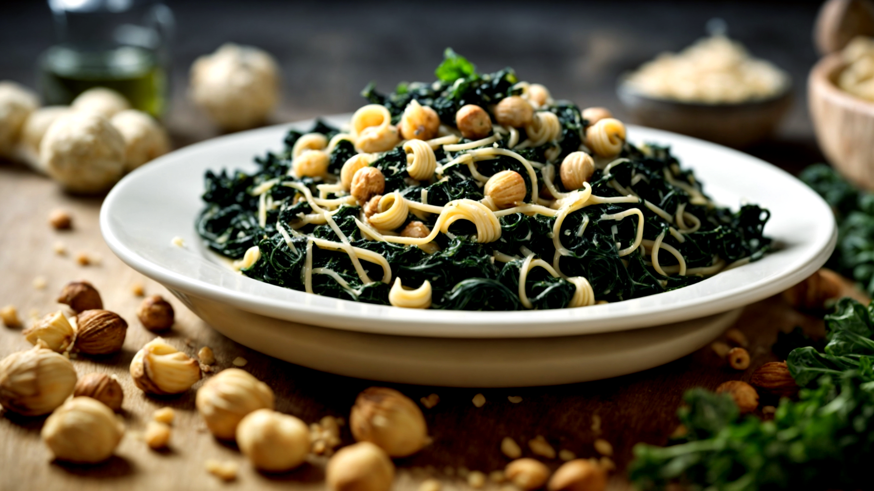 Cavolo nero Nocciole Pasta"