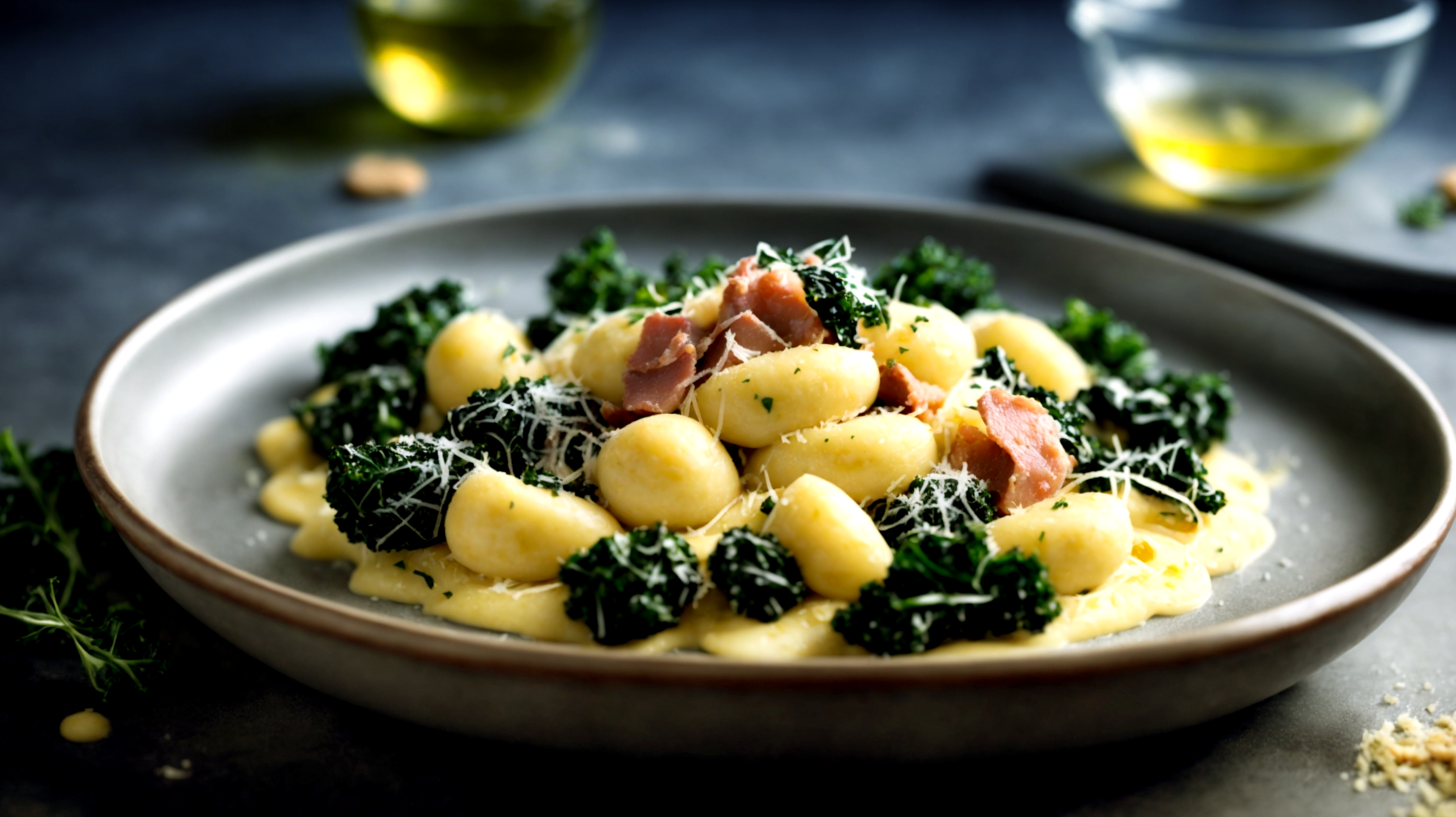 Gnocchi speck cavolo nero"