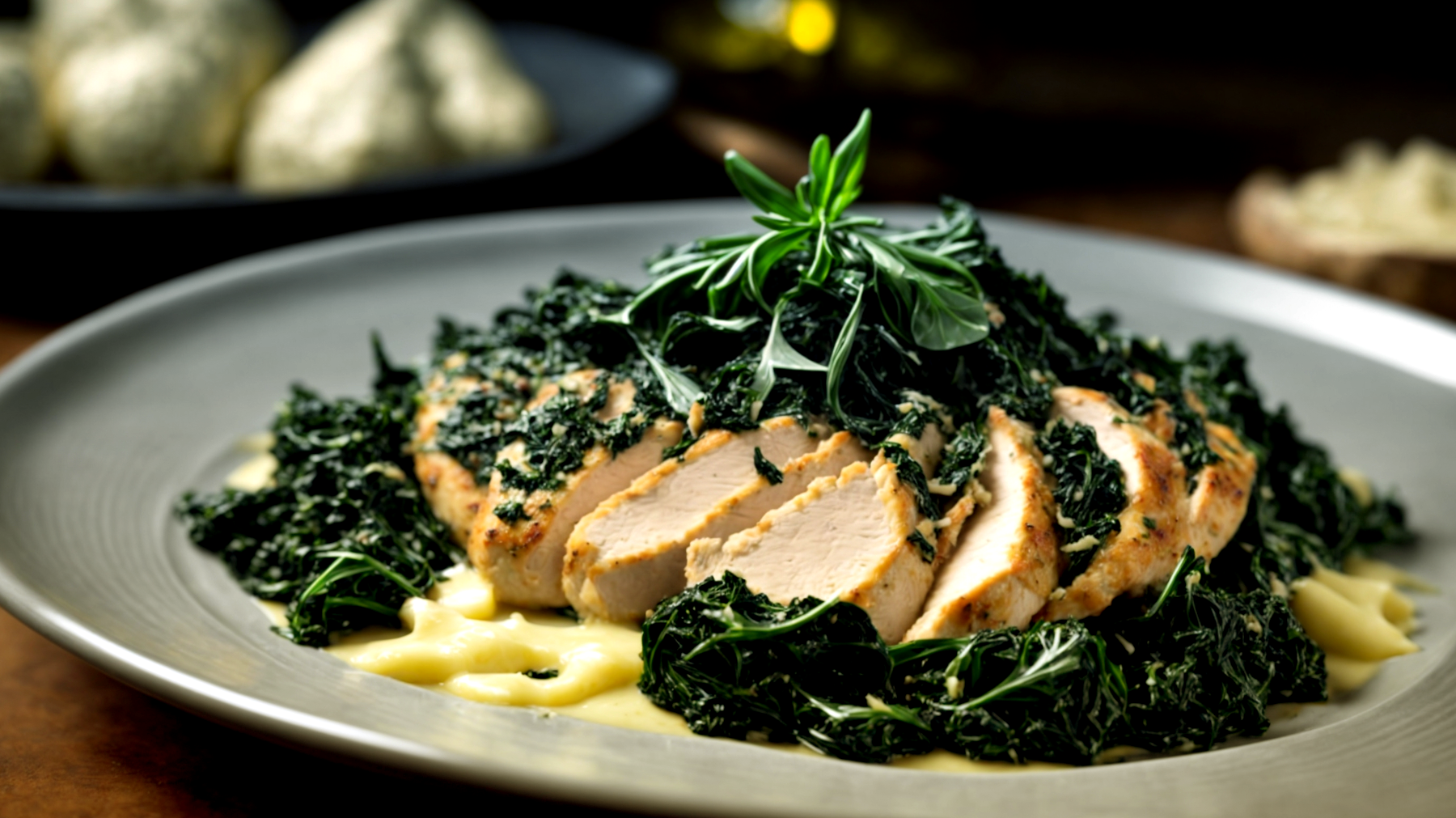 Petto di pollo Pecorino toscano Cavolo nero"