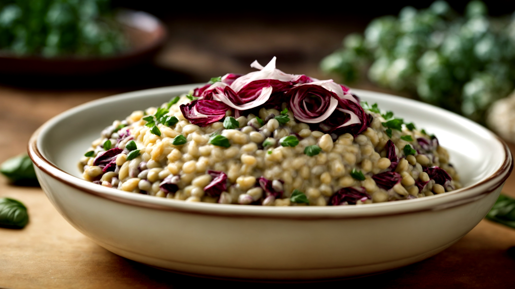 Risotto lenticchie radicchio"