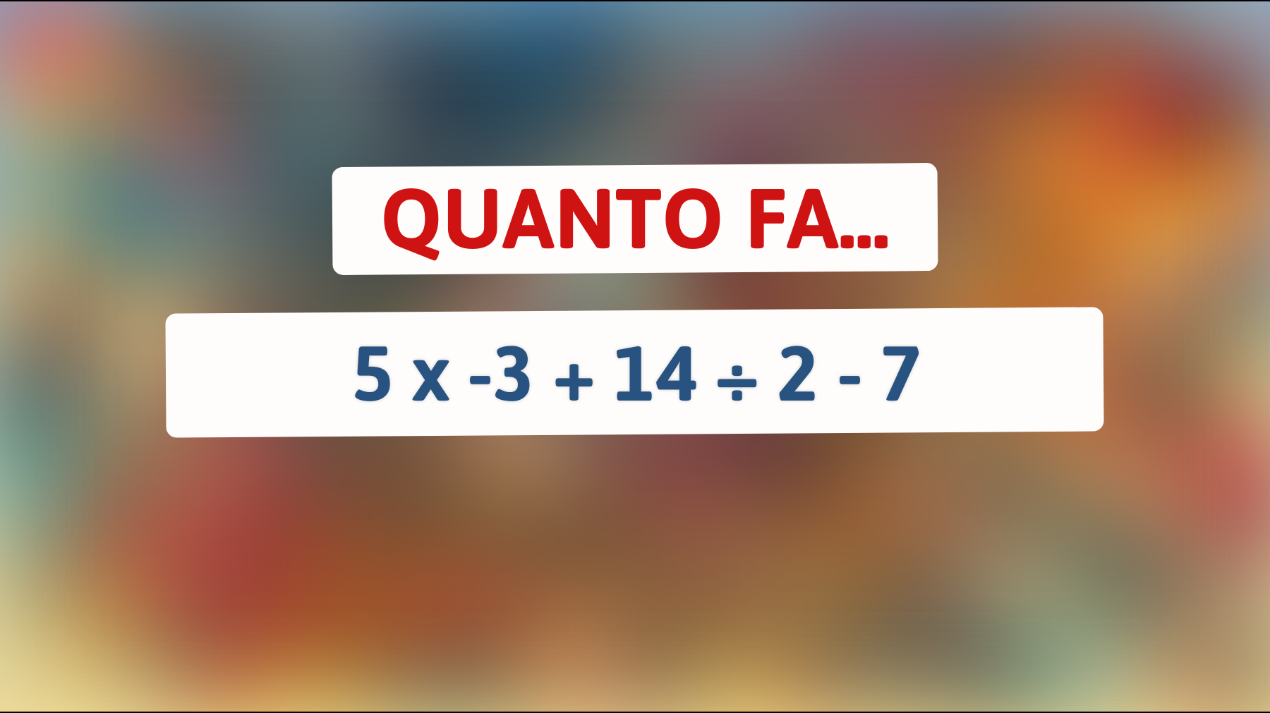 Scopri la risposta a questo indovinello matematico che solo il 5% delle persone riesce a risolvere! Sei tra i più intelligenti?"