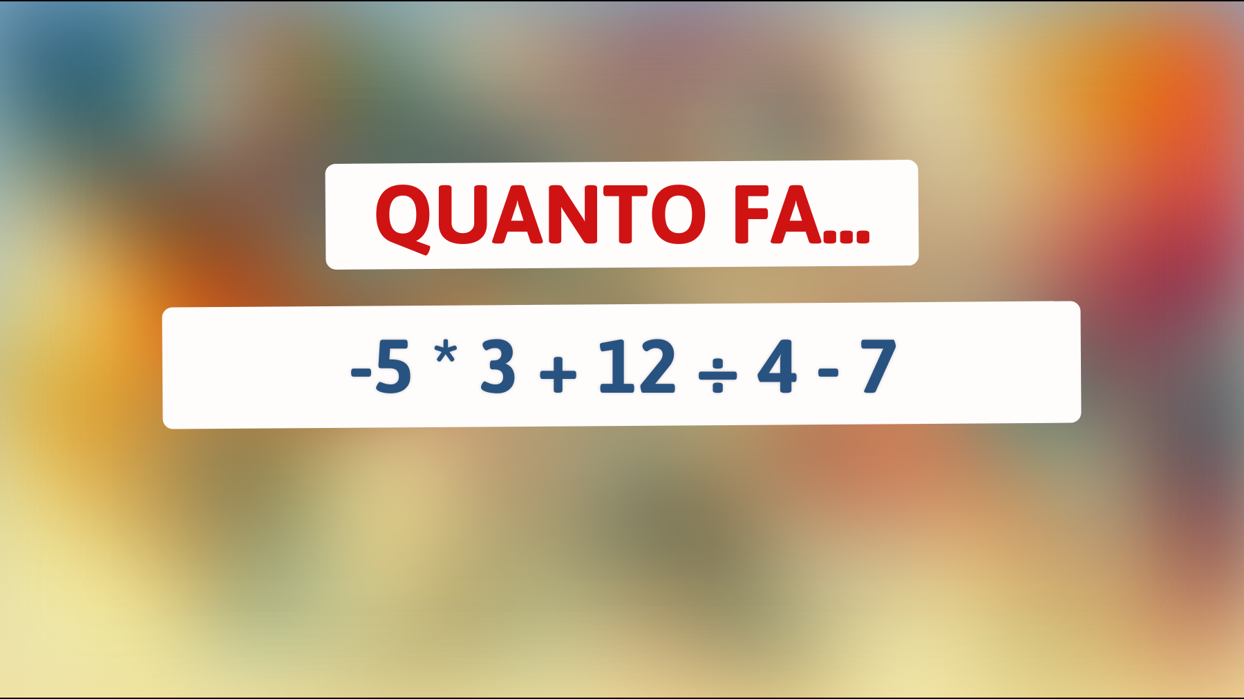 Scopri se sei un vero genio: risolvi l'indovinello matematico che sfida anche le menti più brillanti!"