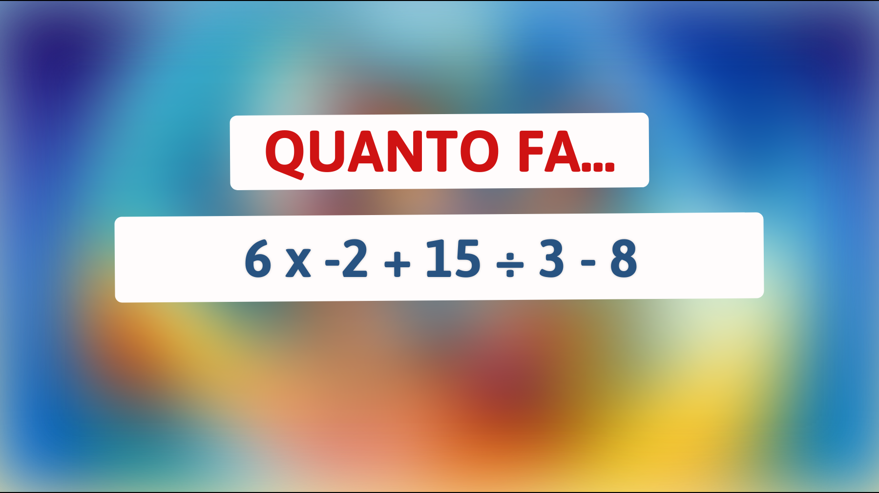 Se riesci a risolvere questo enigma matematico sei più intelligente del 97% delle persone! Raccogli la sfida e scopri la verità sulla tua mente brillante!"