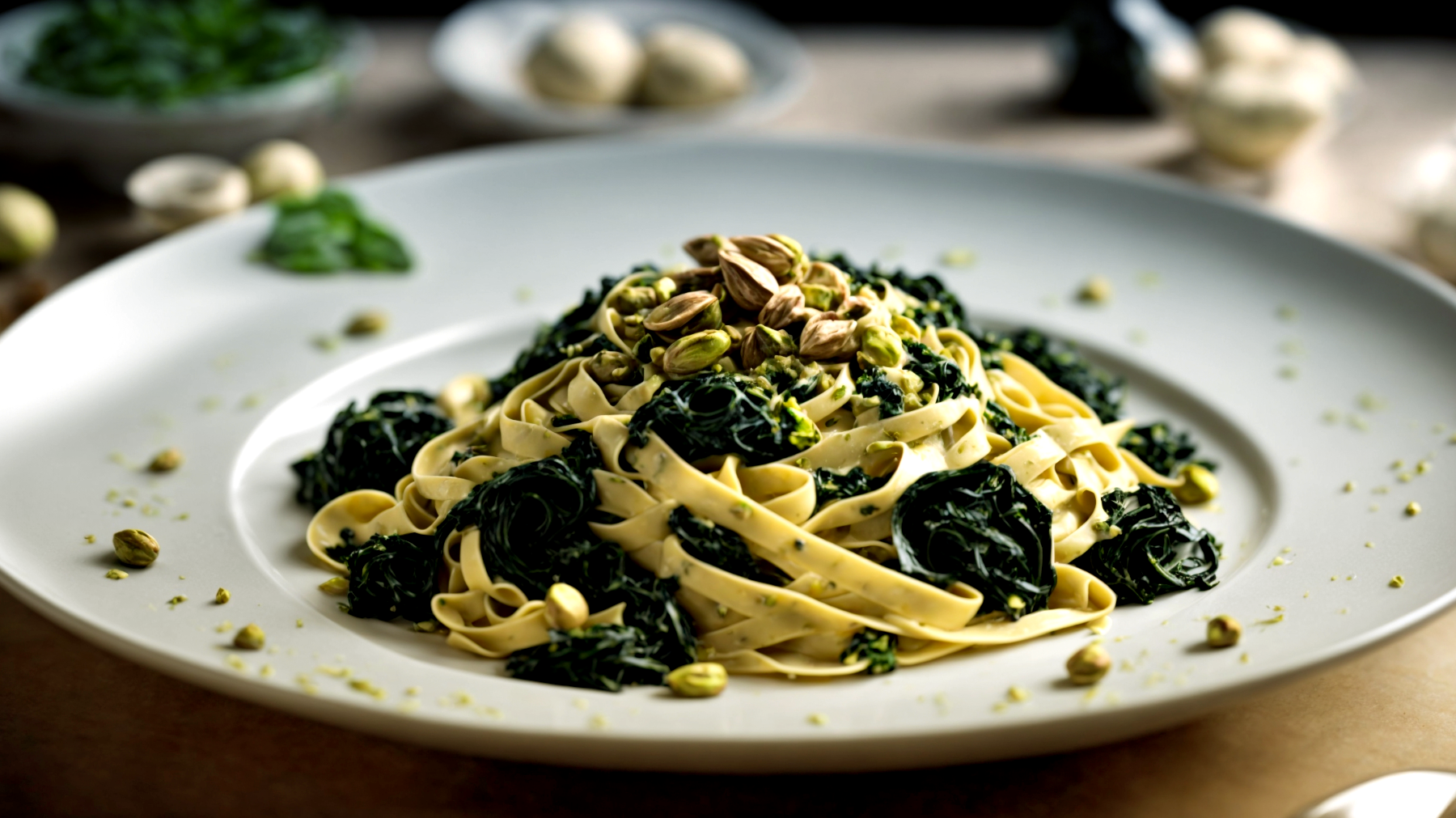 Tagliatelle Pistacchio Cavolo Nero"