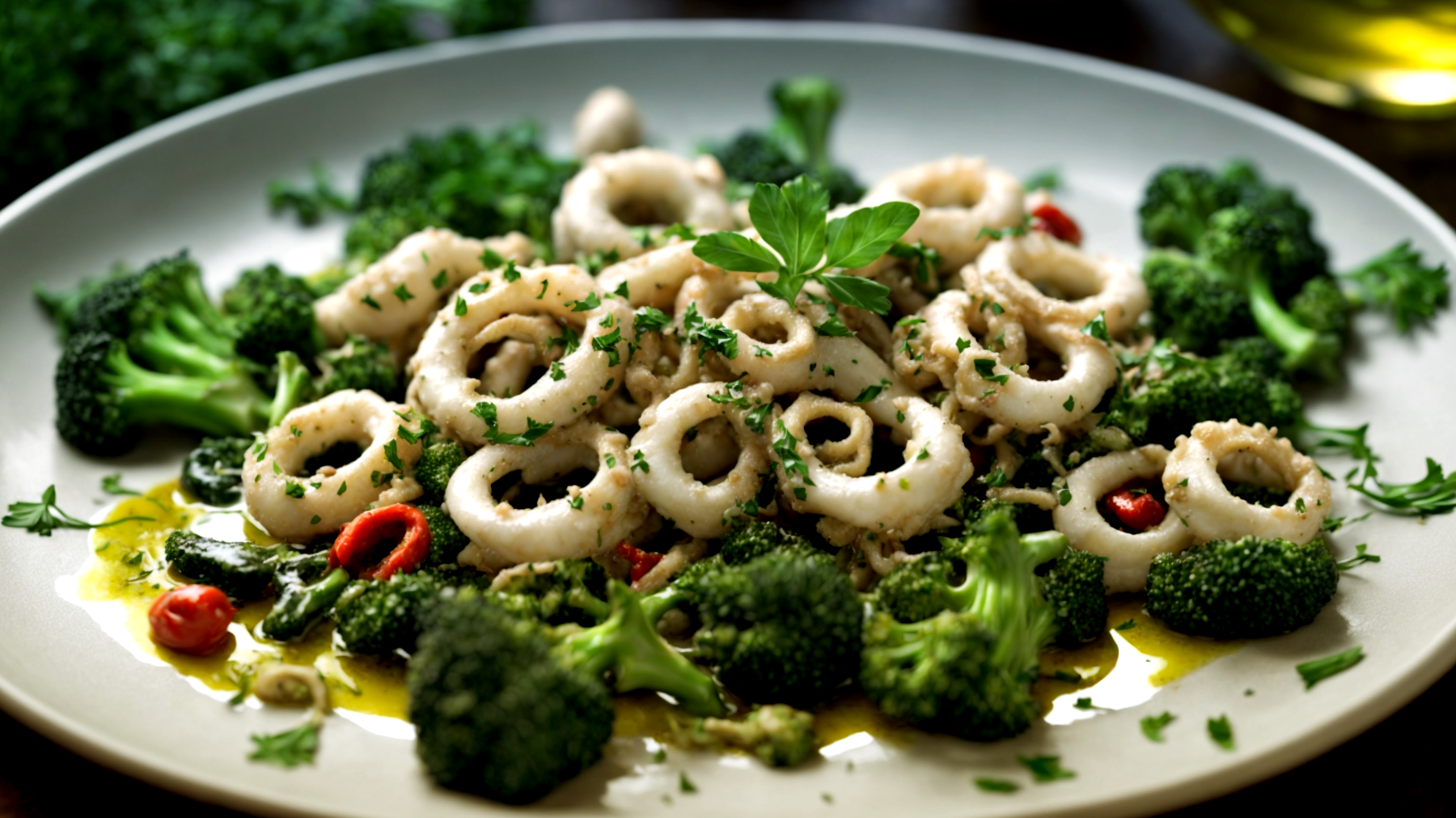 calamari broccoli acciughe"