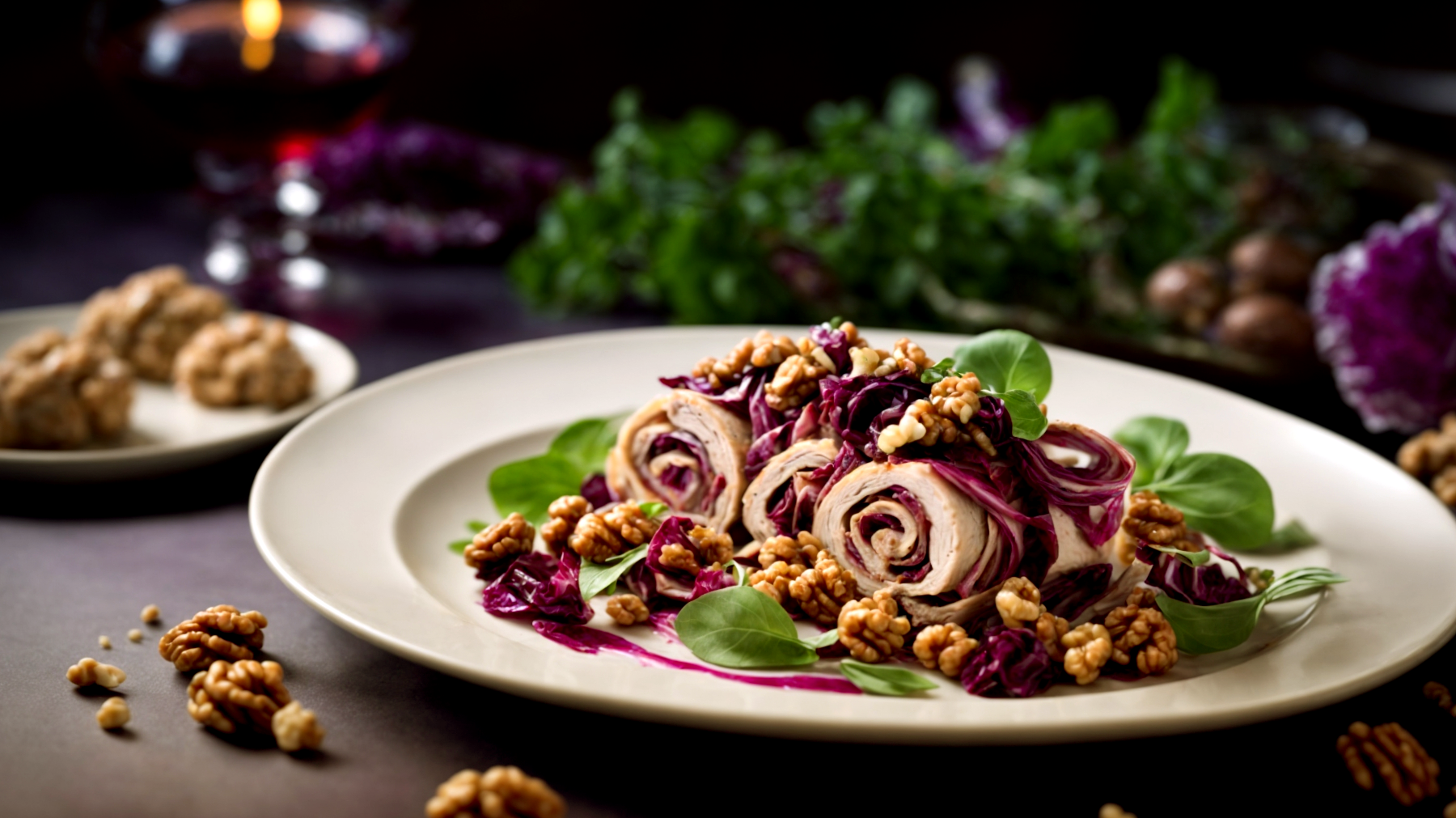 involtini di tacchino radicchio noci"