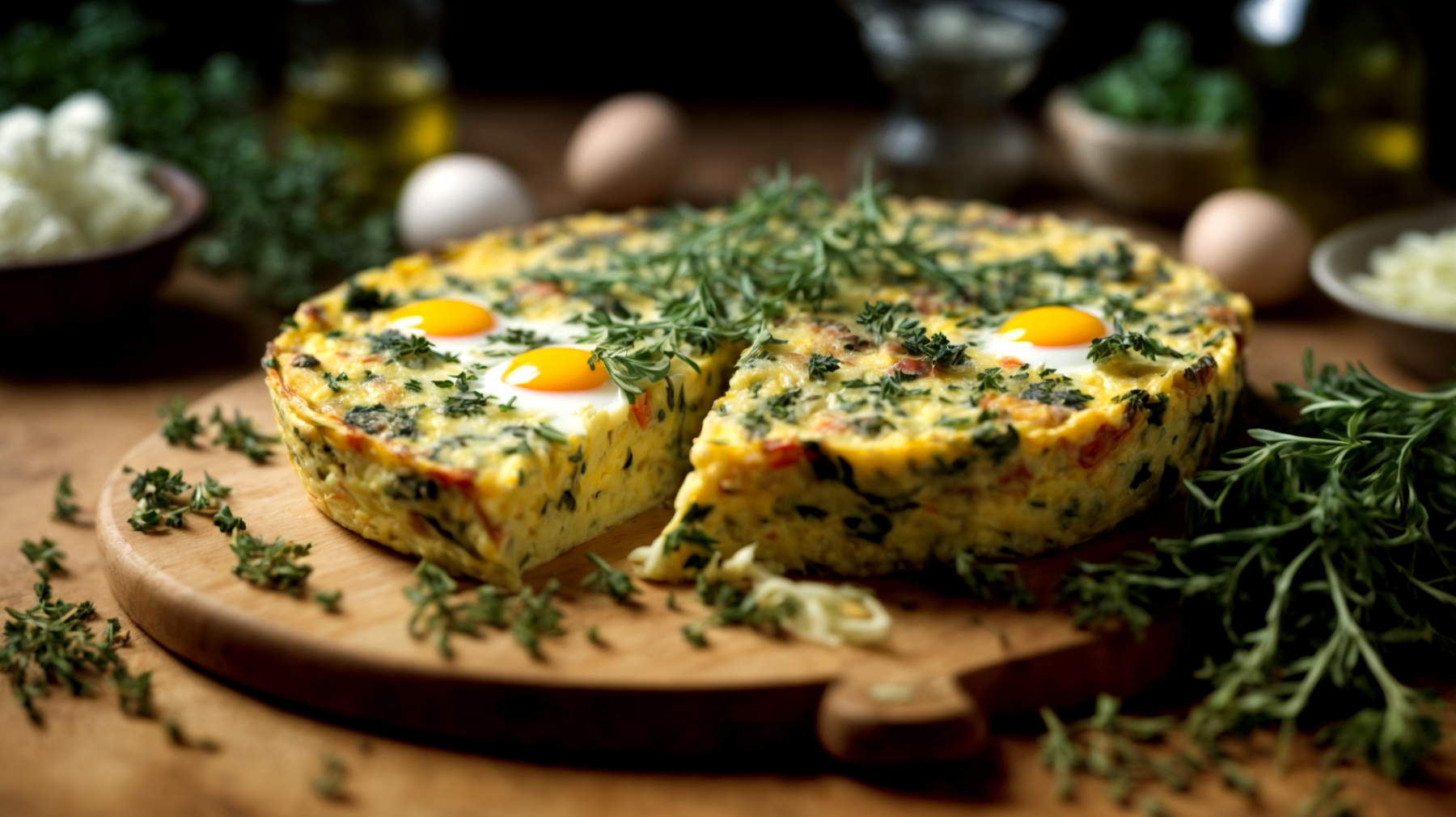 uova frittata timo"