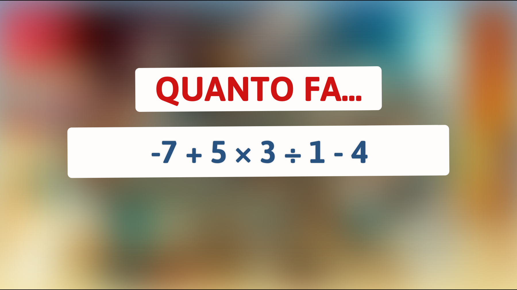 Scopri il misterioso errore che solo i veri geni riescono a evitare in questo semplice calcolo matematico!"