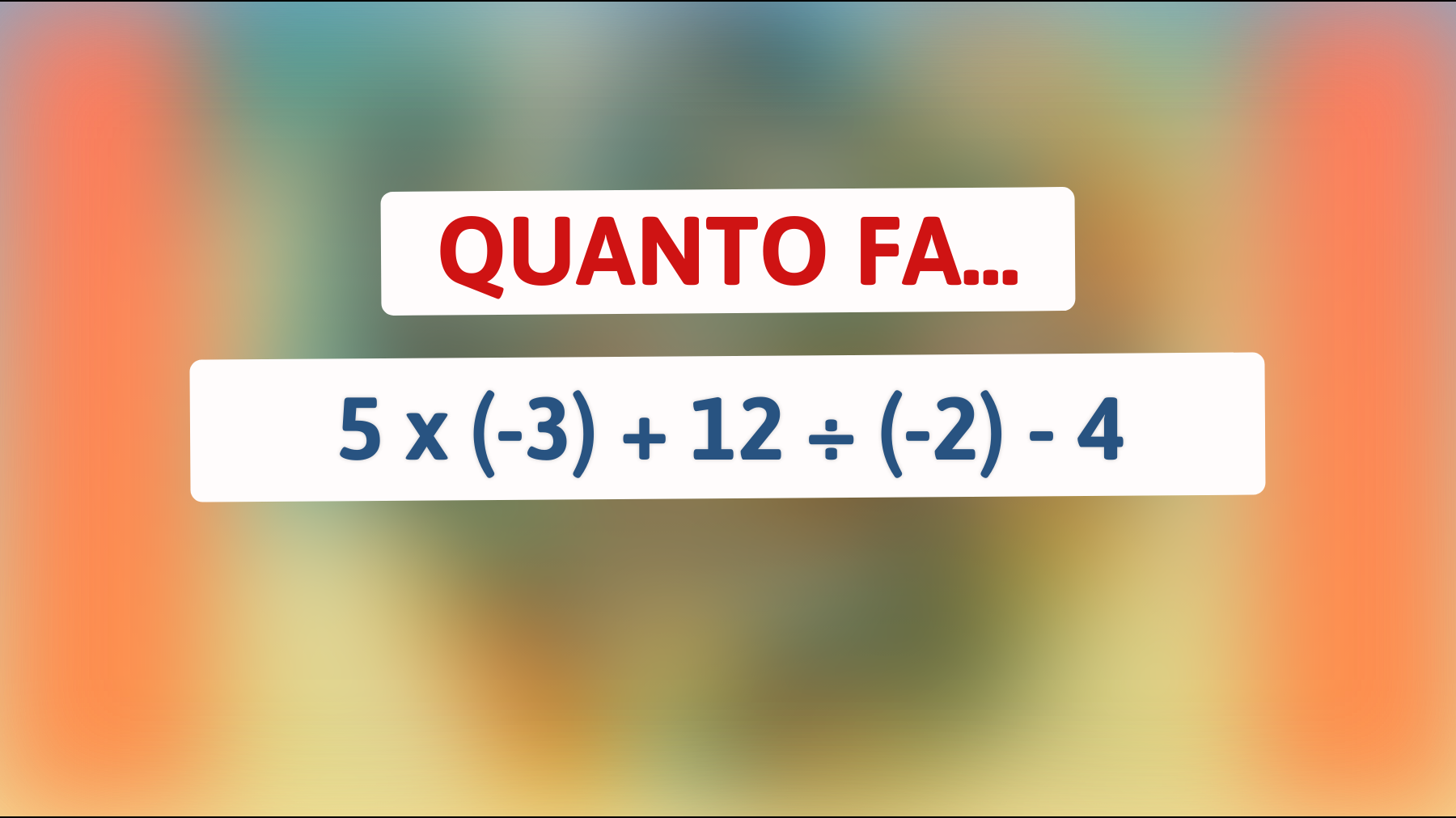 Soltanto il 1% delle persone riesce a risolvere questo indovinello matematico: sei tra loro?"