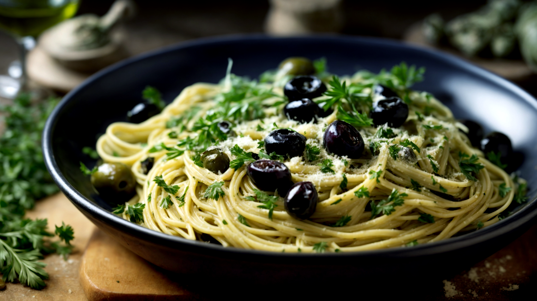 Spaghetti carciofi olive"