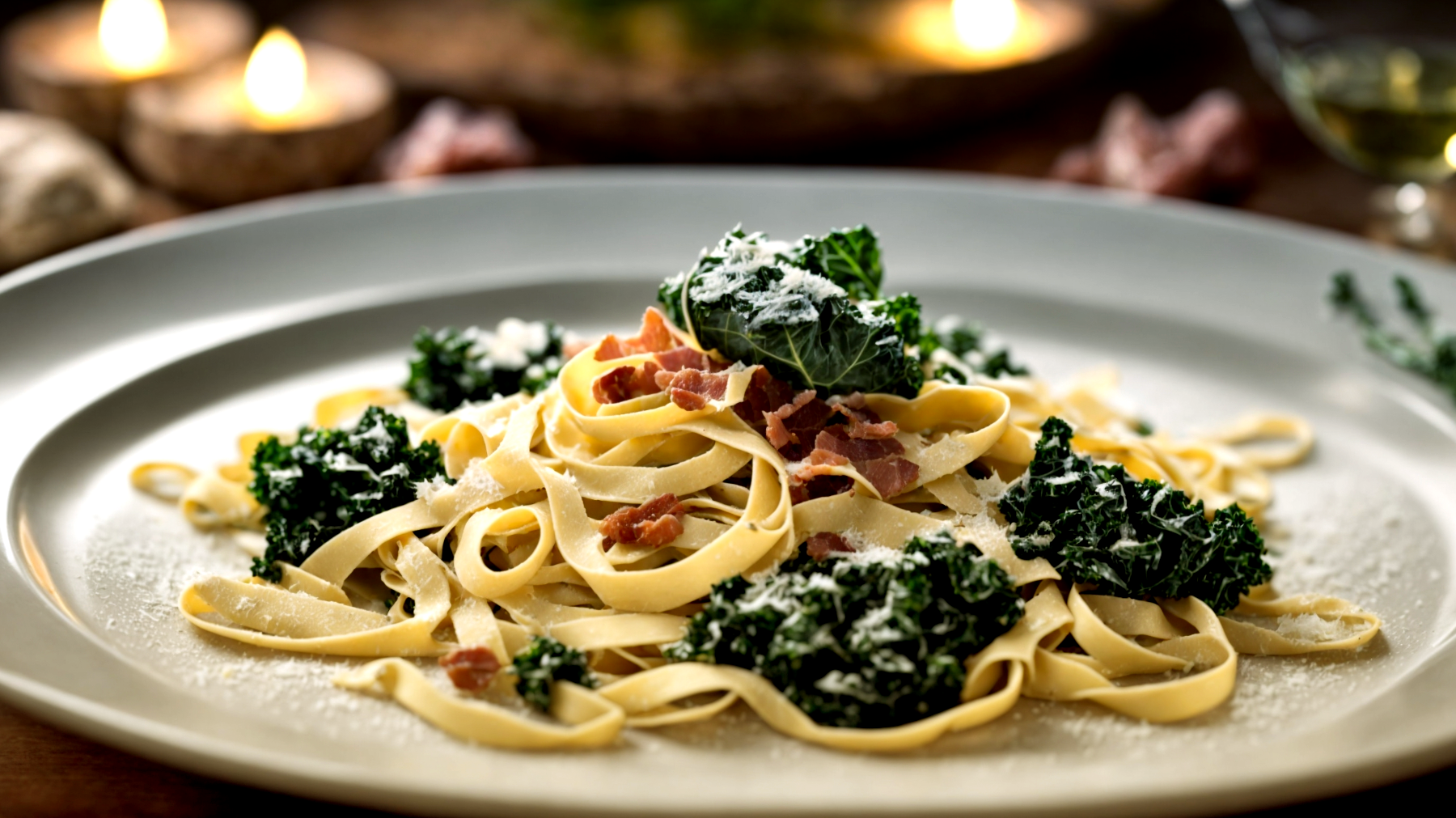 Tagliatelle cavolo nero pancetta"