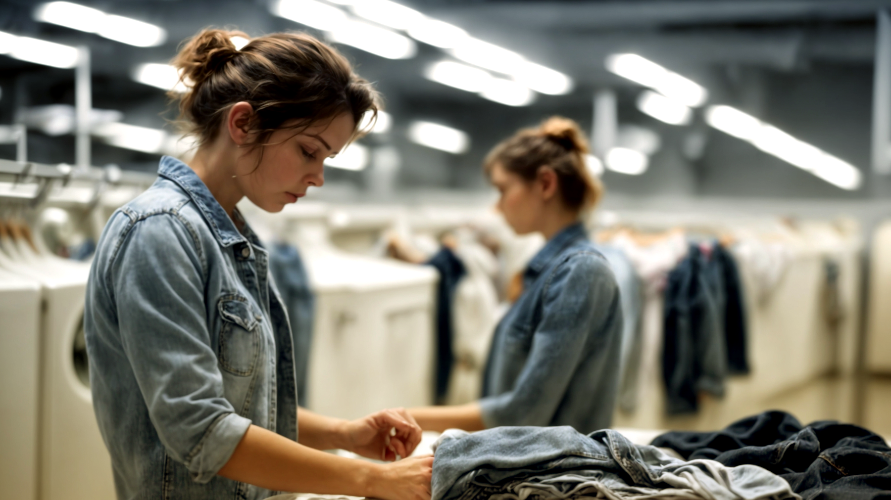 jeans detergenti delicati simbolo sostenibilità"